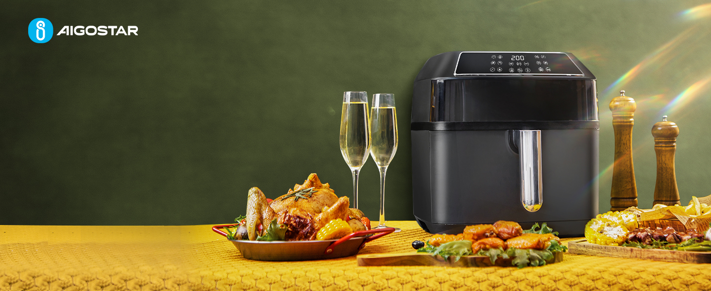 Friteuse à Air Aigostar Dragon Pro 30LDX - Sans Huile, D'occasion