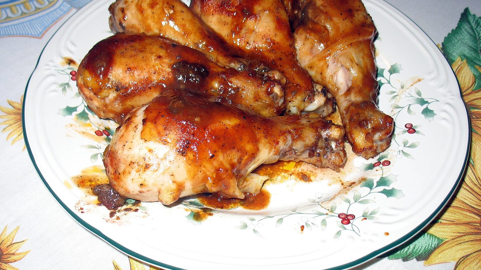 Pilons de poulet dorés et laqués à l'airfryer